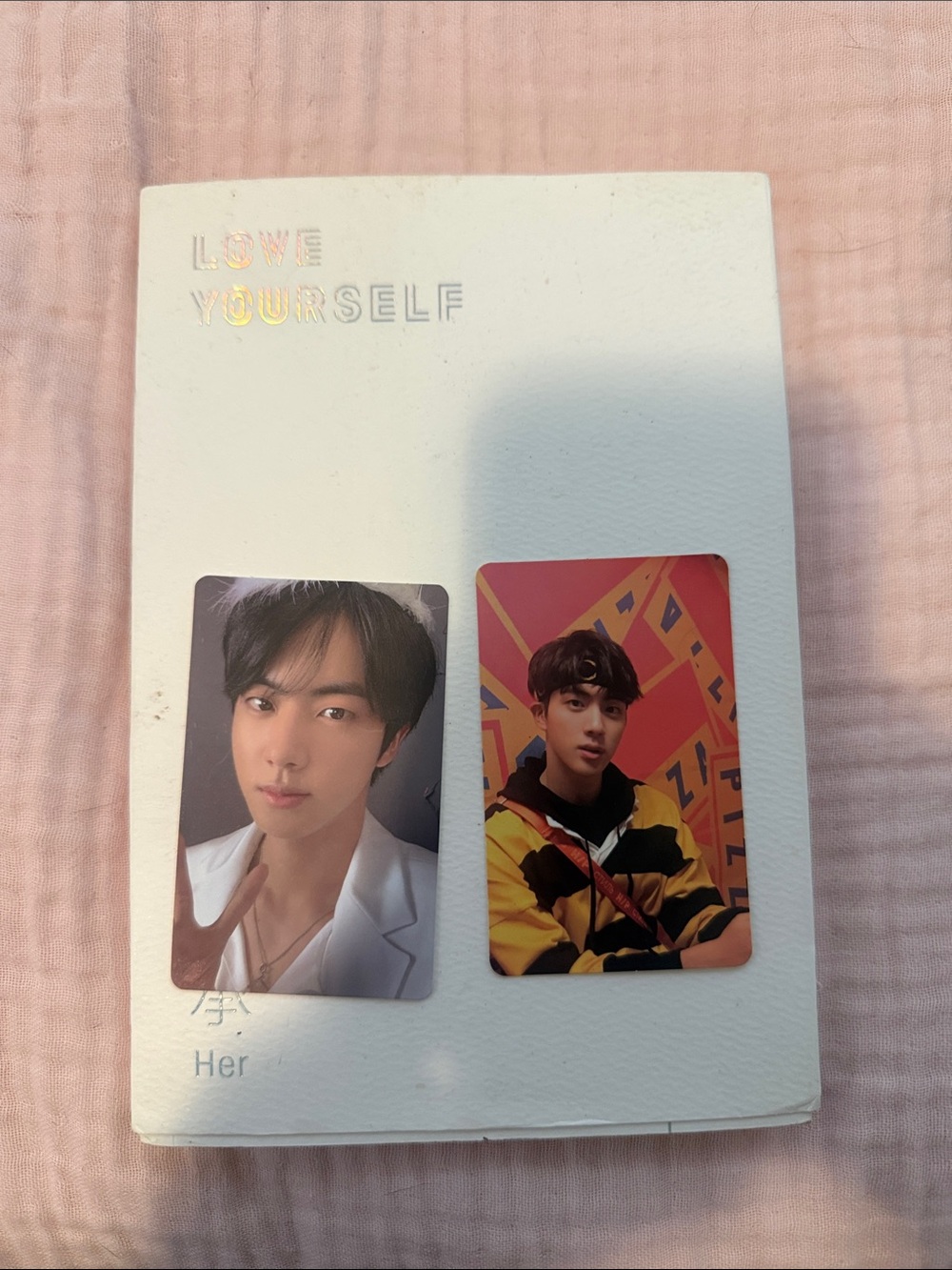 BTS Love Yourself 'Her' Photocard Set - with Two Jin Photo Cards